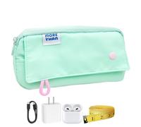 Pencil Case - Charming Aesthetic Waterproof Organiser Large Storage Bag Pen Holder Stationary Office Organiser Portable Case for Girls and Pencil Case Suitable, Green, Siehe Beschreibung, See