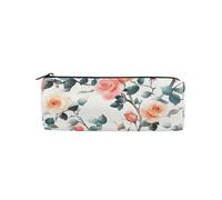 Pencil Case College Makeup Bags Nurse Wide Opening Red Yellow Roses