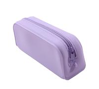 Pencil Case,Colorful Silicone Waterproof Pencil Pouch Aesthetic Lightweight&Portable Pen Bag Stylish Small Office Supplies for Adults,Women and Men (Lavender Purple)