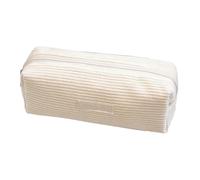 Pencil Case Corduroy Portable Storage Bag Pencil Case Girls Aesthetic Pencil Case Beige Cord Pencil Case White Storage Bag for Stationery and Pens, White, see description, See description