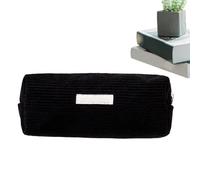 Pencil Case Corduroy Portable Storage Bag Pencil Case Girls Aesthetic Pencil Case Beige Cord Pencil Case White Storage Bag for Stationery and Pens, black, see description, See description