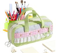 Pencil Case Cosmetic Bag School Stationery Storage Box with Zipper, A | Pencil Case with Handle for Students Kids Girls Adults Back to School Home Office University