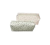 Pencil Case, Cosmetic Bow Design, Portable, Large Capacity Boxes, Elegant Bow Design, Spacious Portable Box, for Classroom, Teens, University, Girls, Travel, Small Flowers, Pastoral Wind