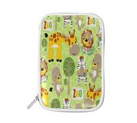 Pencil Case Cute Animals Giraffe Zebra, Holder Pencil Bag Cartoon Animal Zipper Stationery Travel Pouch Bag Organizer Cosmetic Pen Bag for School Girls Boys