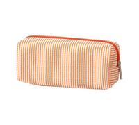 Pencil Case Cute Large Capacity Aesthetic Stripe Simple Pencil Pouch Pen Bag with Practical Smooth Zipper Small Portable Cosmetic Organizer Stationery Pouch for School and Office Supplies (H)