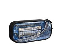 Pencil Case Denim Choppy Jeans Pocket, Big Capacity Large Pouch Pen Holder School Supplies Stationery Storage Organizer for Office Student Girls Boys