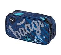 Pencil Case for Boys, Large Pencil Pouch for Primary and Secondary School, Blue School Stationery Big Capacity Box for Kids (Skate Structures)