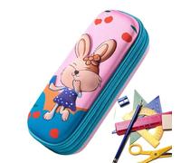 Pencil Case for Boys, Pencil Case, Stationery Bag, Large Capacity Pen Case - Cartoon Pencil Case for Birthday, Christmas, New Year, Easter., Rabbit, Se référer au descriptif, Refer to description