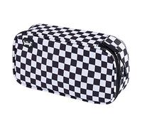Pencil Case for Girls and Boys, Large Pencil Pouch for Primary and Secondary School, Black White School Stationery Big Capacity Box for Kids (Skate Ska)