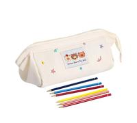 Pencil Case for Girls, Bears Pencil Bag, Storage Bag, Stationery Holder, Pencil Case for Pens, Unisex, Students, Children, Travel, School, University, cream-coloured, see description, See description