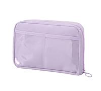 Pencil Case for Girls, Cartoon Pencil Bag | Large Pencil Case with 12 Compartments | Portable Durable Pencil Bag, Practical Pencil Bag with Large Capacity for School and Travel, purple, see