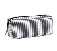 Pencil Case for Girls, Cute Seersucker Striped Pen Bag