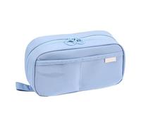 Pencil Case for Girls, Large Capacity Pencil Case, Waterproof Stationery Storage Case | Portable Pencil Storage Box with Handle for Primary School Middle and High School, Blue, Se référer au