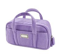 Pencil Case for Girls with Carry Handles Design | Secure Top Closure, Compact Light Shape, Comfort Ribbed Build, Handy Top Straps, Ample Storage Space, Stylish Modern Look