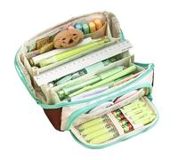 Pencil Case for Girls with Handle Wide Opening Cute Large Capacity Storage