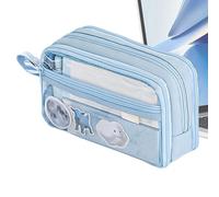 Pencil Case for Kids - Transparent Pencil Bag,Portable Pen Pouch Zipper Pouch for Kids Teen College Students