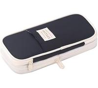 Pencil Case for School Supplies, Large Pencil Pouch with Zipper, Cute Pencil Bag for Office Supplies Makeup Bag, Desk Organizer for College Adults Women Men (Black)
