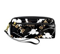 Pencil Case, Grunge Game Play Joystick Pen Bag Pouch PU Leather Stationery Pouch with Zipper for Boys Girls School & Office Supplies