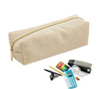 Pencil Case | High Capacity Pencil Bag | Aesthetic Pen Holder for Office Art Class Work Daily Use | Highlighter Ruler Rubber Sticky Notes Backpack Travel, Cream Color, riferimento alla
