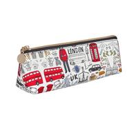 Pencil Case I Love London Triangle Pencil Case Portable Personalized Students Stationery Cases, for Teen, Boys, School