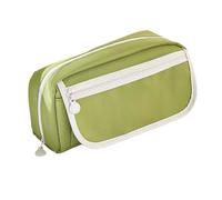 Pencil Case Large 3-Layer Fabric Pouch with Handle