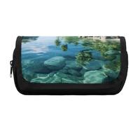 Pencil Case Large Capacity Beautiful Island in The Sea Pencil Pouch for Men Aesthetic Pen Bag Office Tool Organizer