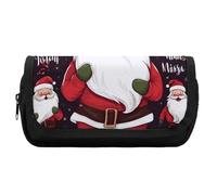 Pencil Case Large Capacity Christmas Santa Claus Pencil Pouch for Men Aesthetic Pen Bag Office Tool Organizer