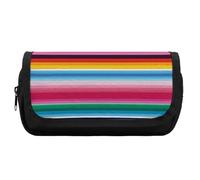 Pencil Case Large Capacity Colorful Mexican Stripes Pencil Pouch for Men Aesthetic Pen Bag Office Tool Organizer