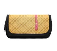 Pencil Case Large Capacity Ice Cream And Waffle Pattern Pencil Pouch for Men Aesthetic Pen Bag Office Tool Organizer