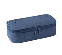 Pencil Case - Large Capacity - Pen Holder Box | 21 x 11 x 6.5 cm Oxford Cloth Pen Holder for Stationery, Marker, Makeup Bag, Pen Organizer for Kids, Teens, Navy blue, Refer to description, Modern