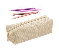 Pencil Case | Large Capacity Pencil Bag | Aesthetic Pen Holder School Supplies for Office Art Class Work Daily Use | Marker Ruler Rubber Sticky Notes Backpack Travel, Cream Color, Please refer to the
