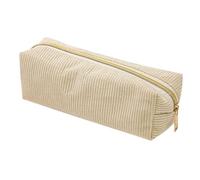 Pencil Case - Large Capacity Pencil Case for Girls, Stationery Makeup Bag with Zipper for Marker, Ruler, Eraser, Sticky Notes, Office, Art Lesson, Daily Use, Cream Colored, Siehe Beschreibung, See