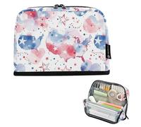 Pencil Case Large Capacity Pencil Case Organizer Zipper Organizer for Students Schools Must Have Watercolor Map