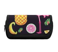 Pencil Case Large Capacity Pineapple Banana Flamingo Pencil Pouch for Men Aesthetic Pen Bag Office Tool Organizer