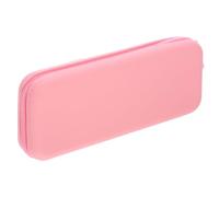 Pencil Case Large Capacity Silicone , Pink for Women and Boys and Girls | Washable Storage Pouch with Smooth Zipper, Tear-resistant Build, Lovely Aesthetic Design, Thin Profile for School Use