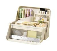 Pencil Case - Large Capacity Storage Pouch, Portable Travel Supply Holder with Waterproof Fabric Shell, Easy Carry Handle Function, Ideal for School Art Journaling Cosmetics Trips