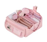 Pencil Case Large Capacity Student Pencil and Stationery Desktop Storage Box-Pink-A
