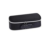 Pencil Case Large Pen Bag with 4 Layer Compartments Code Lock Pouch Holder Black