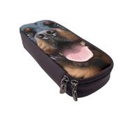 Pencil Case Large Pencil Pouch Rottweiler Dogs Tongue Head Pencil Bag for Office Small Zipper Pouch for Pencils