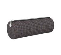 Pencil Case Leather Cosmetic Pouch Bag Portable Pencil Pouch with Silver Zipper,Outlander Fraser Tartan Plaid