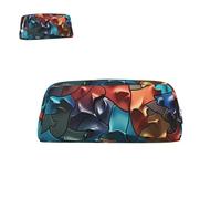 Pencil Case Leather Raised Jigsaw Puzzle with Zipper Portable Aesthetic Pen Pouch Waterproof Pen Box Cute Pen Bag for Office