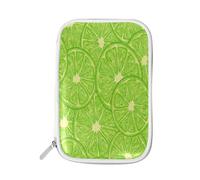 Pencil Case Lime Green Lemon Citrus, Holder Pencil Bag Summer Fruit Zipper Stationery Travel Pouch Bag Organizer Cosmetic Pen Bag for School Girls Boys