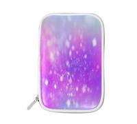 Pencil Case Modern Colorful Abstract Lights, Holder Pencil Bag Purple Pink Zipper Stationery Travel Pouch Bag Organizer Cosmetic Pen Bag for School Girls Boys