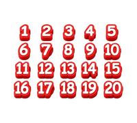 Pencil Case Organization Caps 1-20 Silicone Numbered Set, Slip-on Tip Covers for School Desks and Drawing Practice Numbered Pencil Caps Silicone Tip Covers Classroom Sorting Study Desk Organization