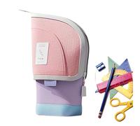 Pencil Case Organizer, Desktop Pen Pouch, 5.12x3.15in Large Capacity Bag, Retractable Storage Holder, Desk Accessories Kit for Stationery, Supplies Set, Home, Work, School Use