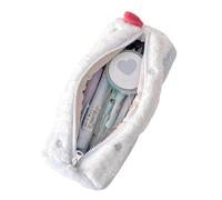 Pencil Case Organizer - Double Zipper Case, Strong Polyester Storage Bag, Large Capacity Supplies Holder | Modern Design Multi Compartment Office P, blue, Se référer à la description, Refer to