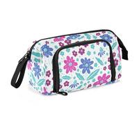 Pencil Case Organizer Large Capacity Big Pencil Cases with Zipper Pencil Case with Zipper for Boys Office Fresh Print Small Flower