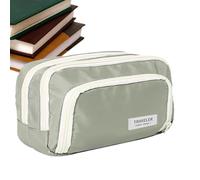 Pencil Case Organizer - Large Capacity Pencil Bag with Multiple Compartments, Sturdy Pen Holder Pouch for Girls Boys Teens, Lightweight Durable Material Functions, Daily Study, Supplies