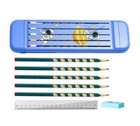 Pencil Case Organizer, Split Pencil Case, Split Pencil Organizer Case, Ruler Divided Spacer Multi-Grid Pencil Case for Back to School, Birthday, Blue, 説明を参照してください, See Description