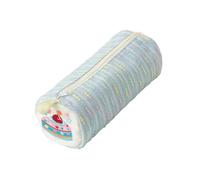 Pencil Case Pen Bag with Cartoon Strawberry Cake Design, Cylindrical Stationery Pouch for School Supplies Storage Pen Holder Pouch Round Bag School Desk Supply Case Small Item Storage Zipper Holder
